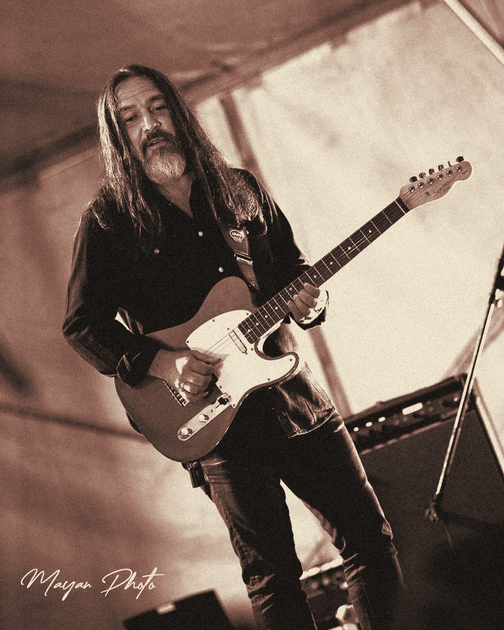 En el escenario con la Telecaster